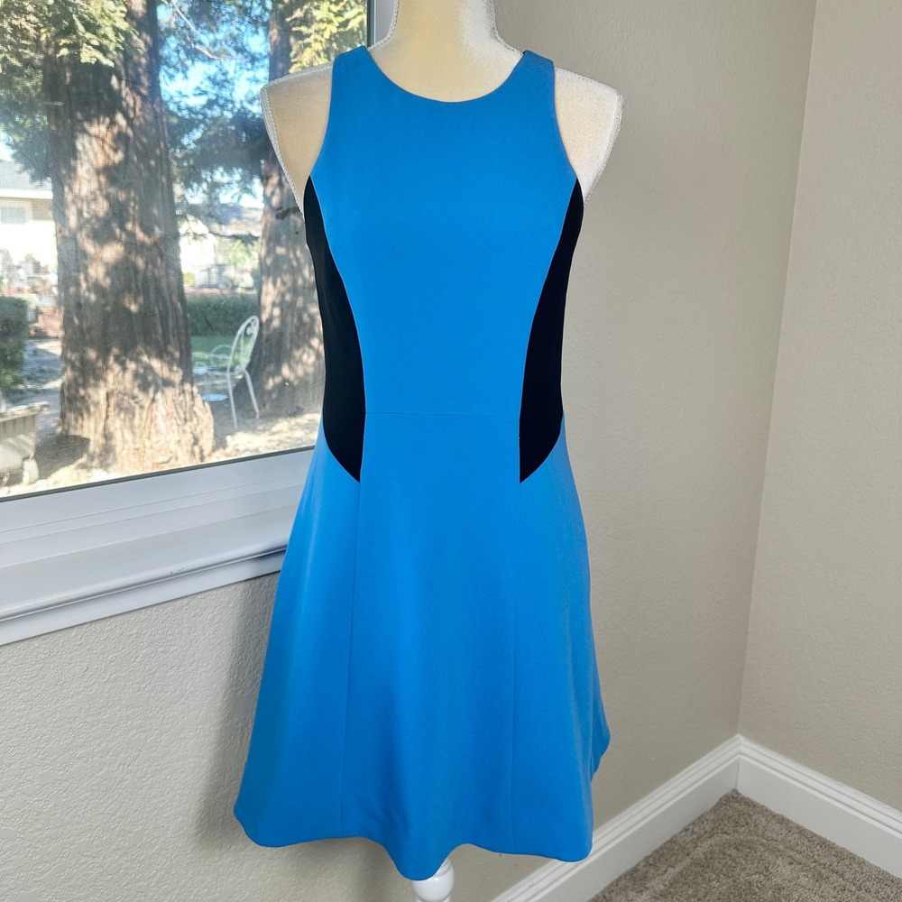 Rag & Bone Adeline Colorblock‎ Fit & Flare Dress Women 4 Blue Black Vibrant